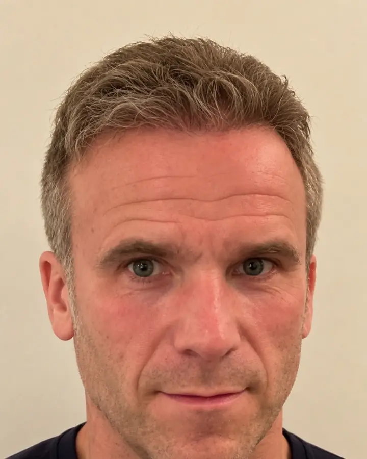 Hairline, after the transplant